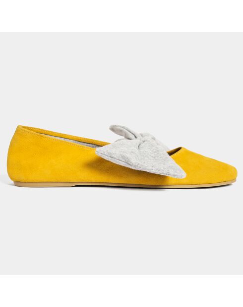 Ballerinas Princesses Rule Mustard aus Veloursleder