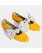 Ballerinas Princesses Rule Mustard aus Veloursleder
