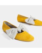 Ballerinas Princesses Rule Mustard aus Veloursleder