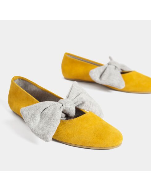 Ballerinas Princesses Rule Mustard aus Veloursleder