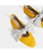 Ballerinas Princesses Rule Mustard aus Veloursleder