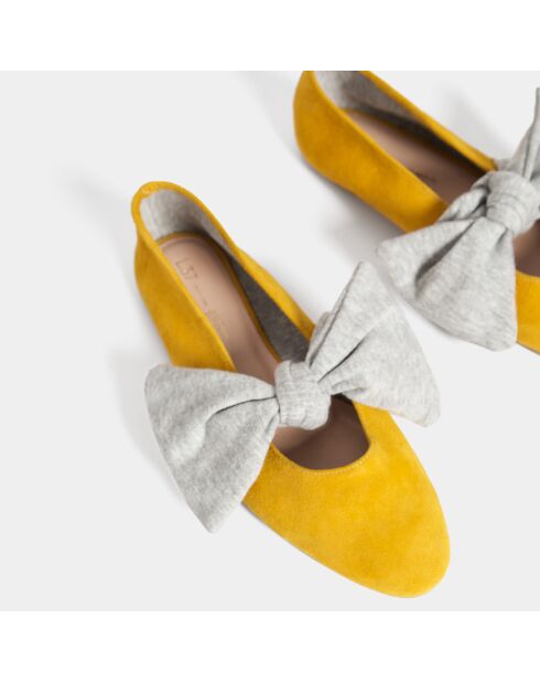 Ballerinas Princesses Rule Mustard aus Veloursleder