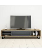 Meuble TV Safir saphir/anthracite - 35x160x40 cm