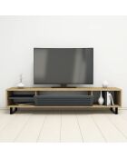 Meuble TV Safir saphir/anthracite - 35x160x40 cm