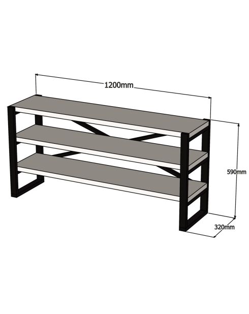 Console Natali noisette - 59x120x32 cm