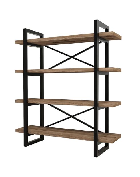 Bibliothèque makro noisette - 120x106x33 cm