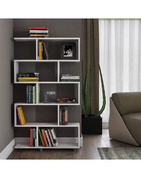 Bibliothèque elif blanc - 90x156x20 m