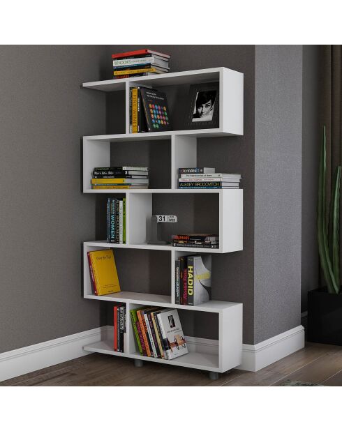 Bibliothèque elif blanc - 90x156x20 m
