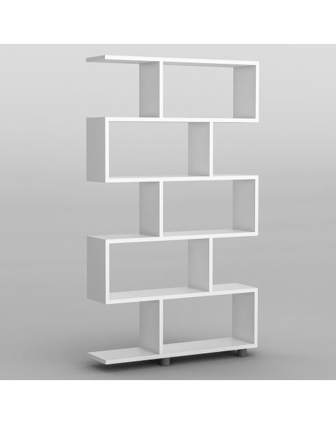 Bibliothèque elif blanc - 90x156x20 m