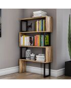 Bibliothèque ceylan noisette - 128x80x22 cm
