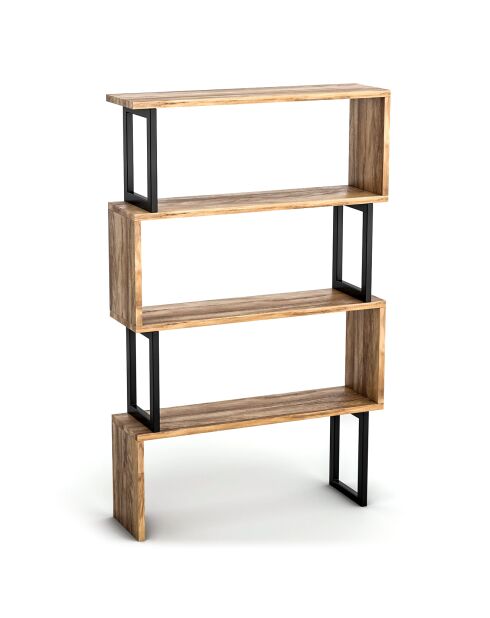 Bibliothèque ceylan noisette - 128x80x22 cm