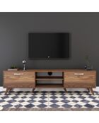 Meuble TV A9 noisette - 48.6x180x35 cm