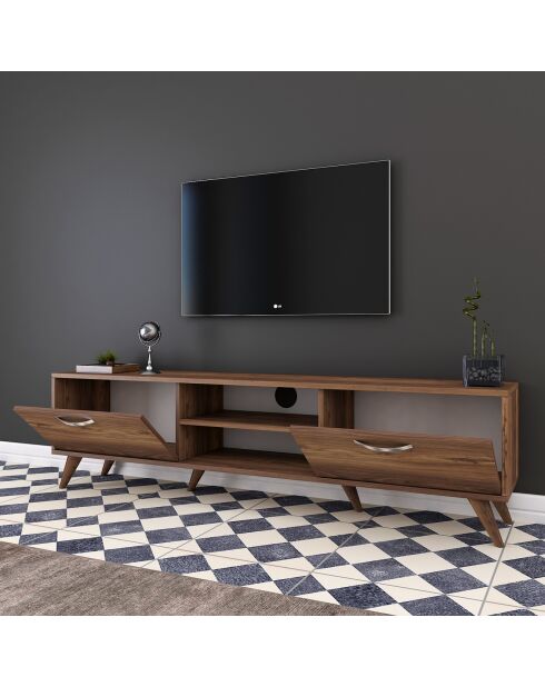 Meuble TV A9 noisette - 48.6x180x35 cm