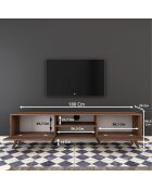 Meuble TV A9 noisette - 48.6x180x35 cm