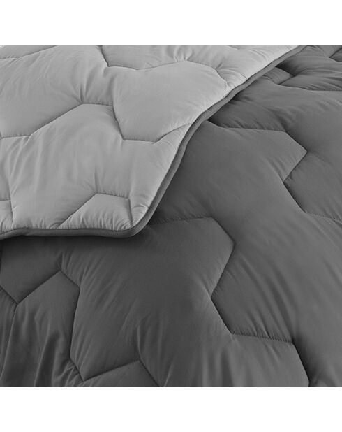 Couette 300gsm et 1 oreiller gris - 140x200 cm