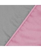 Couette 300gsm et 1 oreiller rose/gris - 140x200 cm