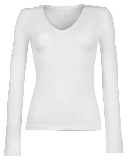 T-Shirt Chiara col V blanc