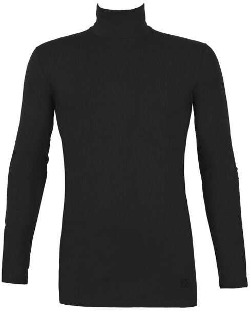 T-Shirt Basile col roulé noir