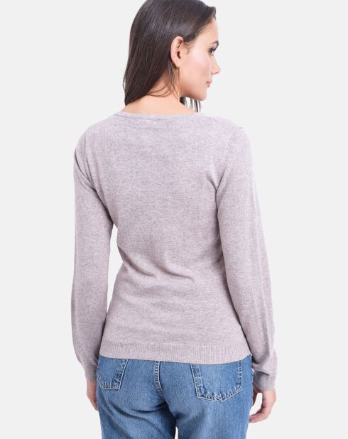 Pull en Cachemire & Soie Mélangés Elina gris