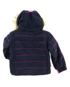 Veste de ski Snow col fausse fourrure bleu foncé