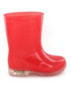 Bottes de pluie enfant avec semelles lumineuses rouges