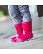 Bottes de pluie enfant avec semelles lumineuses rouges