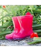 Bottes de pluie enfant avec semelles lumineuses rouges