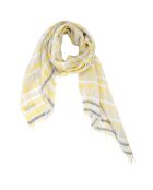 Foulard 100% Lin Archi beige/jaune - 60x190 cm