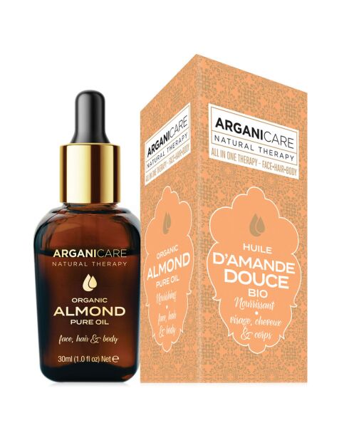 Huile d'Amande Douce Bio 3-1 Visage, Cheveux & Corps - 30 ml