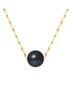 Collier Varda Or Jaune Perle d'Eau Douce noire