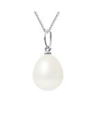 Collier Argent Perle d'Eau Douce blanche