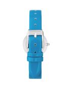 Blauw lakleer dameshorloge