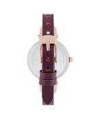 Rote Lederuhr für Damen