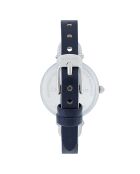 Blaue Lederuhr für Damen