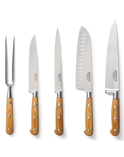 Set de cuisine Essentiel bois/acier - 5 pièces