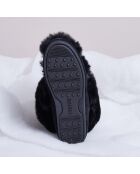 Boots Après-ski en Velours de Cuir & fausse Fourrure Mid Soft Fur noires