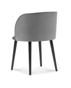 Chaise en Velours Aurora grise - 55x56x80 cm