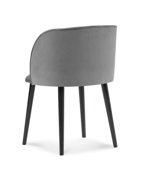 Chaise en Velours Aurora grise - 55x56x80 cm