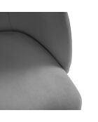 Chaise en Velours Aurora grise - 55x56x80 cm