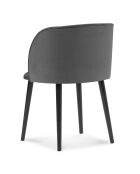 Chaise en Velours Aurora gris foncé - 55x56x80 cm