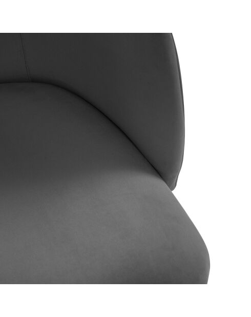 Chaise en Velours Aurora gris foncé - 55x56x80 cm