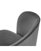 Chaise en Velours Aurora gris foncé - 55x56x80 cm
