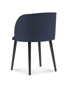 Chaise en Velours Aurora bleu foncé - 55x56x80 cm