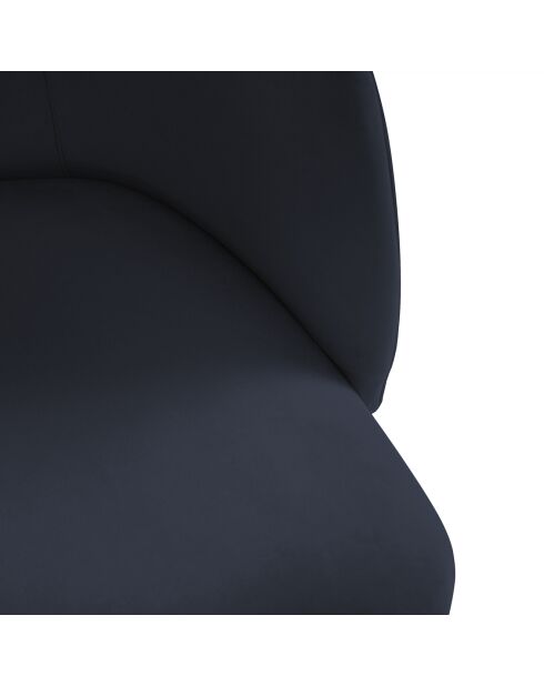 Chaise en Velours Aurora bleu foncé - 55x56x80 cm