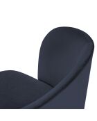Chaise en Velours Aurora bleu foncé - 55x56x80 cm