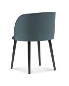 Chaise en Velours Aurora pétrole - 55x56x80 cm
