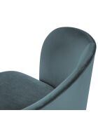 Chaise en Velours Aurora pétrole - 55x56x80 cm