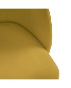 Chaise en Velours Aurora jaune - 55x56x80 cm