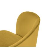 Chaise en Velours Aurora jaune - 55x56x80 cm