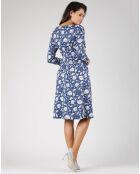 Robe Margaux fleurie blanc/marine